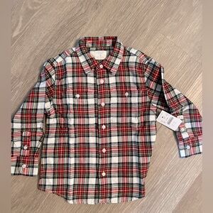 Boys Size 3 Flannel Button Down Shirt